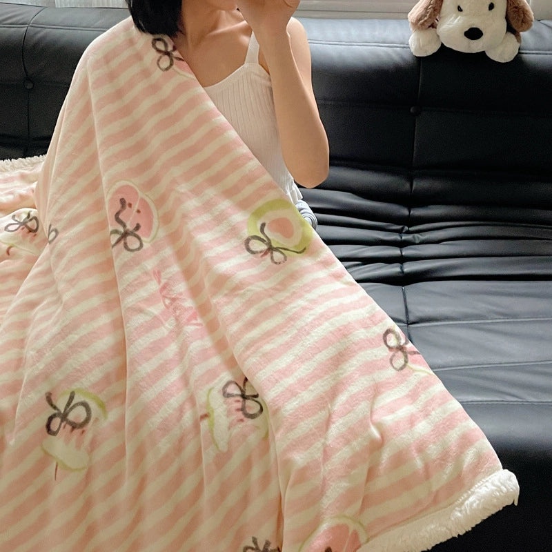 Halloween Cute Animal Pumpkin Fleece Blanket Cozy Bedding Throw for Fall|Home & Living Bedding