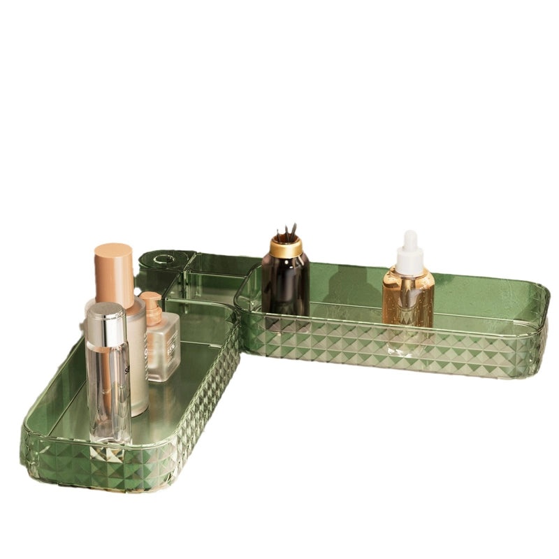 Rotating Corner Storage Rack for Bathroom Washbasin Punch-free Plastic Multi-functional Organizer|Home & Kitchen Storage