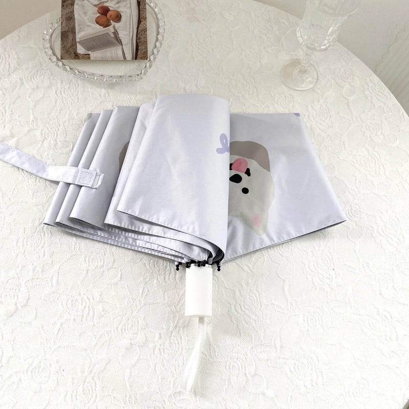 Cartoon Dog Pattern Fabric Iron Frame Umbrella Rain Gear|Umbrellas & Rain Accessories