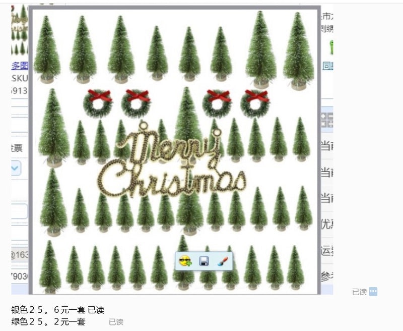 Christmas Decorations Gift Bag with Mini DIY Tree Accessories and Snow Pine Tower|Holiday Décor