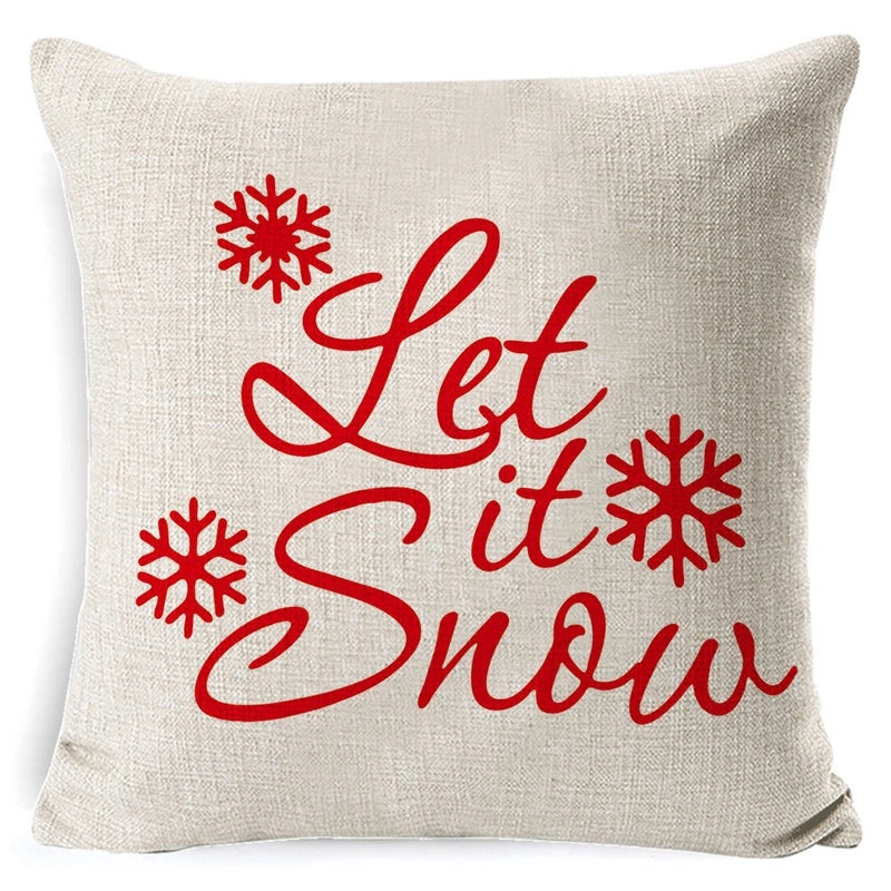 European Style Linen Christmas Pillow Cover for Sofa Cushion Cozy Home Decor|Home Decor & Accessories