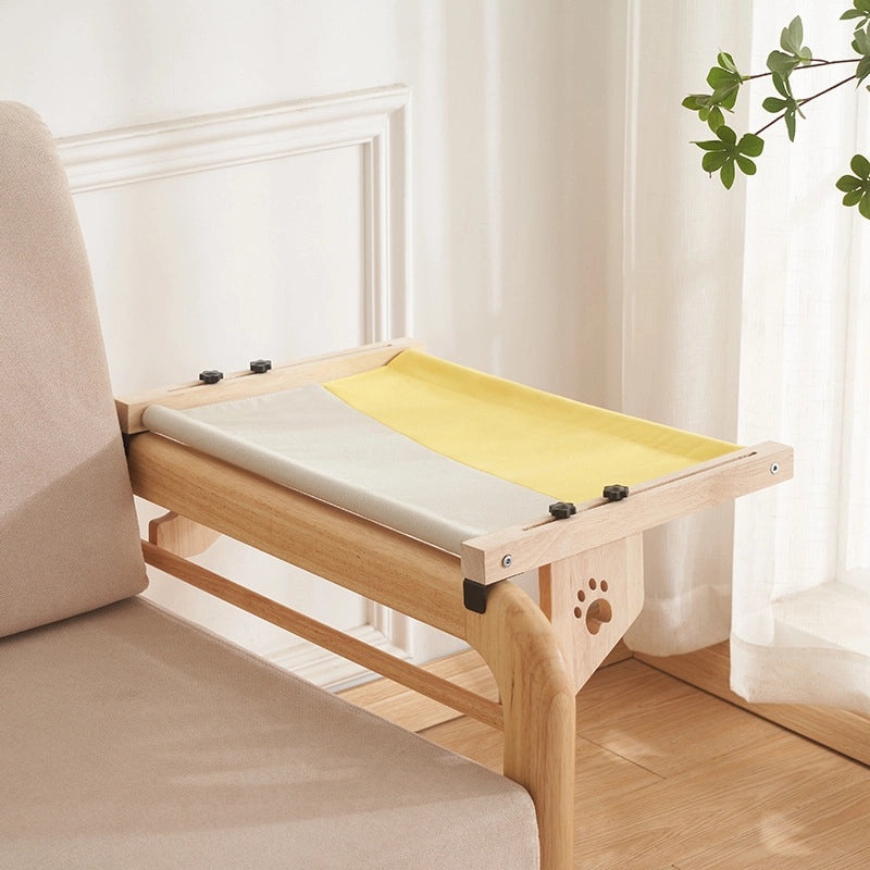 Cat Hanging Bed for Window Balcony Solid Wood Cat Nest Hammock Bedside Strong Load 40kg | Pet Supplies Cats Beds