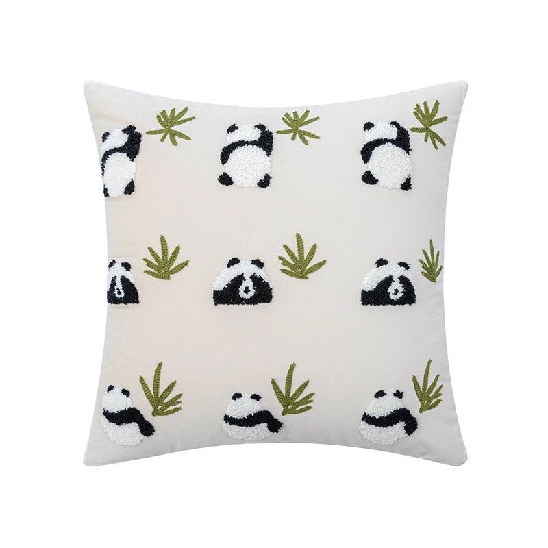 Panda Flower Watermelon Printed Polyester Pillow Covers for Couch Sofa Decor | Home Decor & Pillows