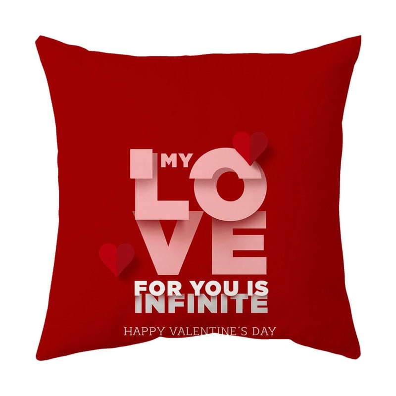 Valentine's Day Romantic Letter Landscape Plush Pillow Covers for Couch and Sofa Decor | Home Decor