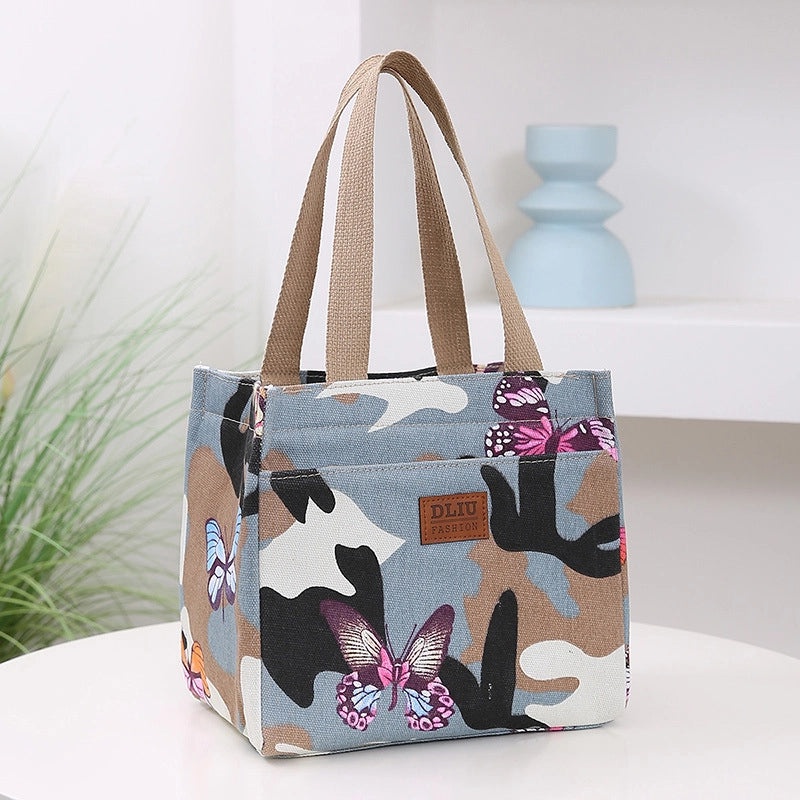 Portable Insulated Lunch Bag Large Capacity Cute Cartoon Printed Thickened Aluminum Foil Lunch Box Bag|Lunch Bags & Coolers