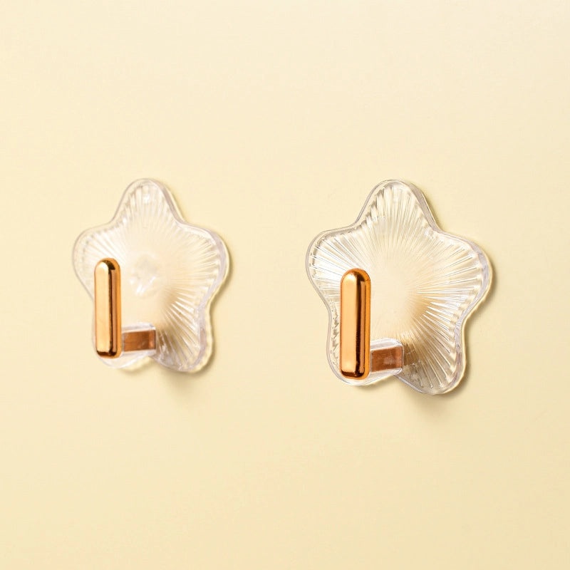 Simple Star-Shaped Plastic Wall Hooks|Home Organization & Storage Accessories