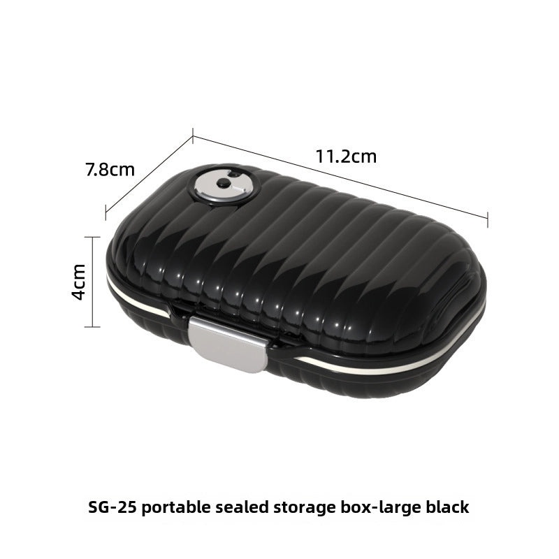 Compact 7-Day Portable Pill Organizer with Colorful Multi-Compartment Jewelry Storage Box | Health & Personal Care Pill Boxes