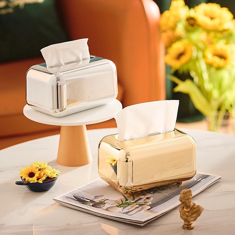 Electroplated Retro Luxury Tissue Box for Home and Living Room Desktop | Home Decor & Storage