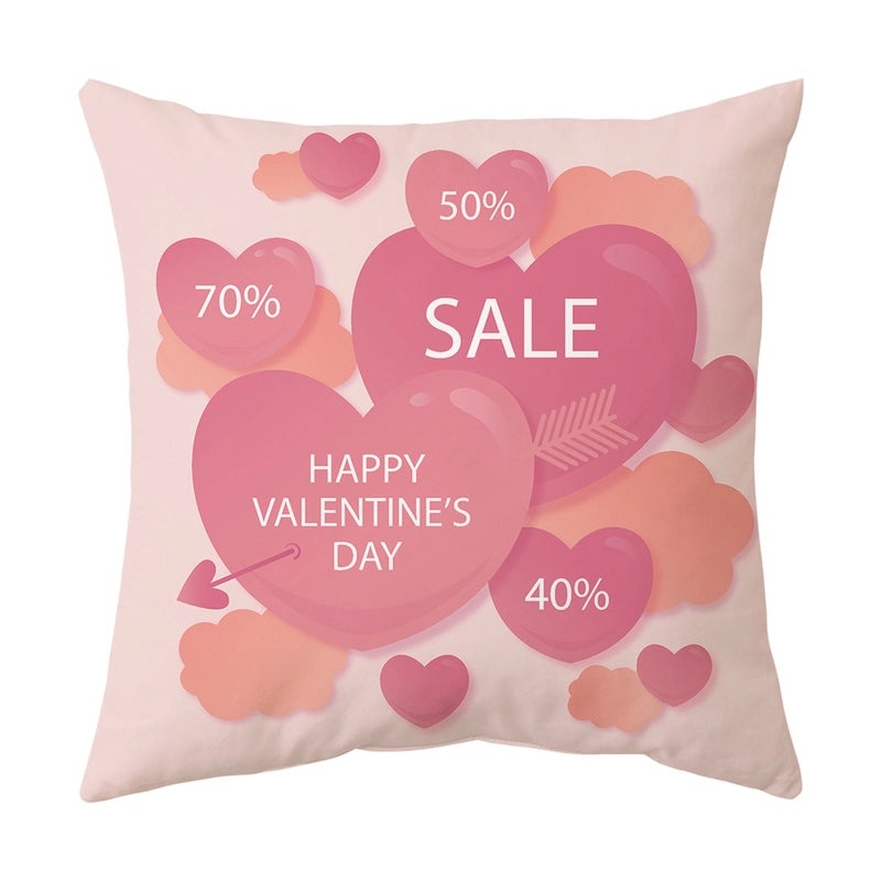 Valentine's Day Romantic Letter Landscape Plush Pillow Covers for Couch and Sofa Decor | Home Decor