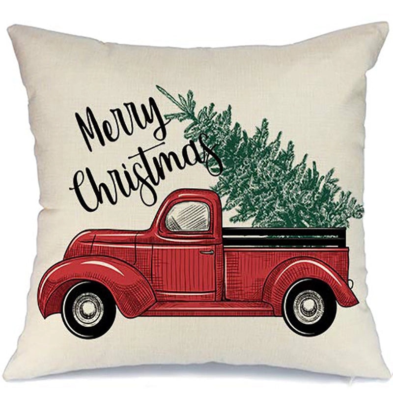 European Style Linen Christmas Pillow Cover for Sofa Cushion Cozy Home Decor|Home Decor & Accessories