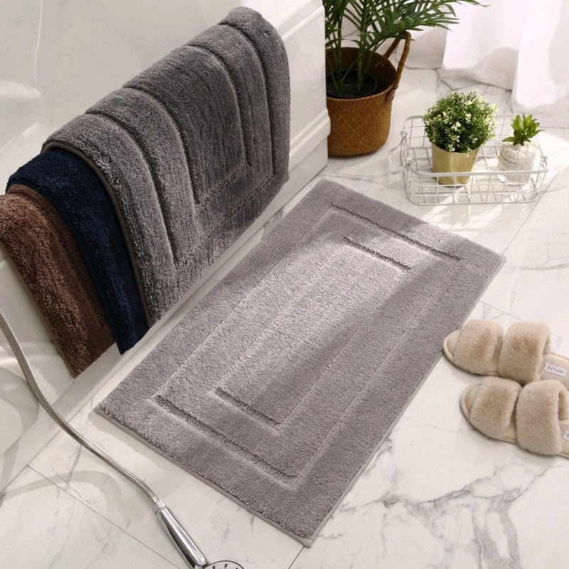 Casual Solid Color Polyester Bath Mat for Bathroom|Bath Mats & Rugs