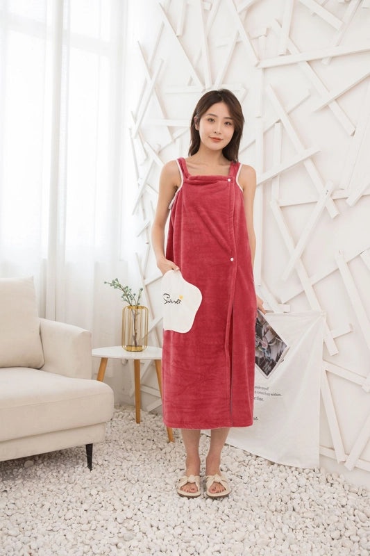 Starry Coral Fleece Bath Skirt Women’s Thick Absorbent Magic Wrap Towel Comfortable Home Bathrobe|Home & Bath>Bathrobes & Wraps