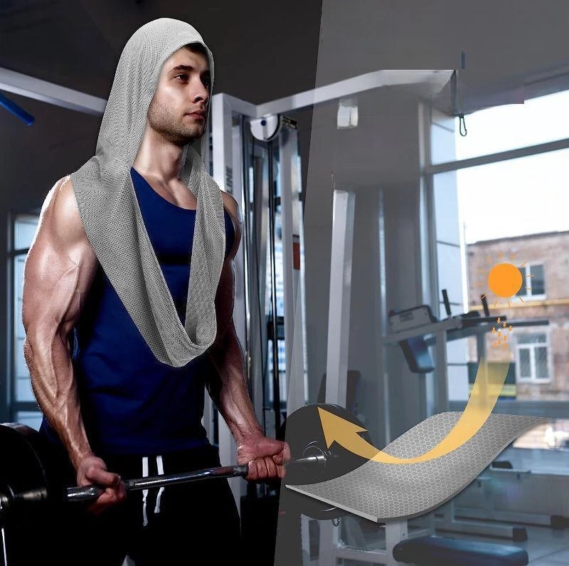 Cooling Hooded U-Shaped Quick-Dry Towel for Beach Gym Camping Sun Protection | Sports Accessories