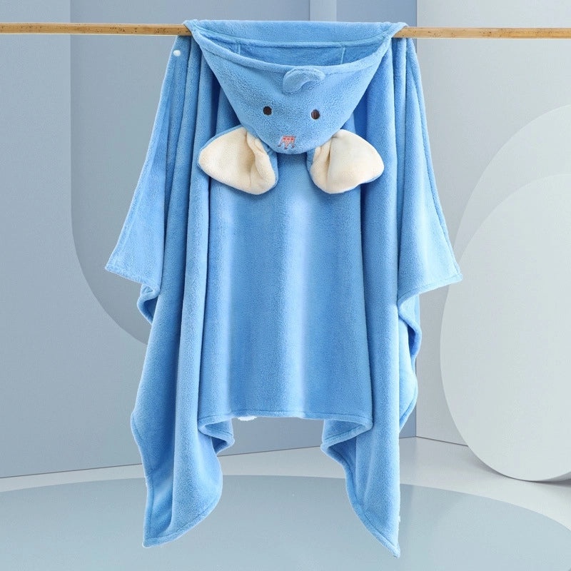 Kids Hooded Bath Towel Cartoon Quick-Dry Baby Bathrobe Soft Hooded Cloak for Children|Baby Bath Towels & Robes