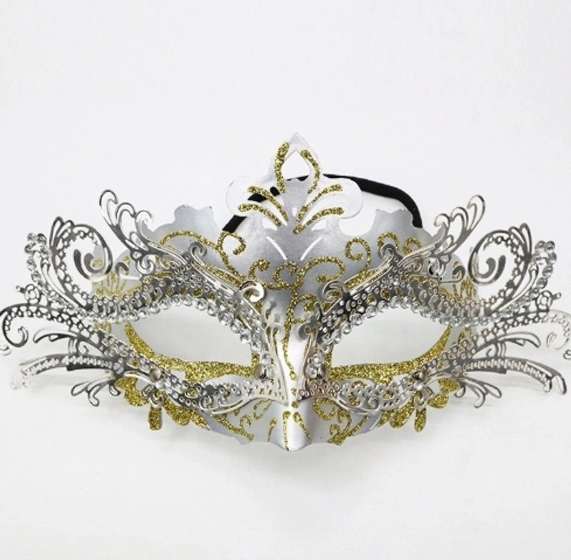 Mardi Gras Minimalist Geometric Plastic Party Mask | Party Supplies