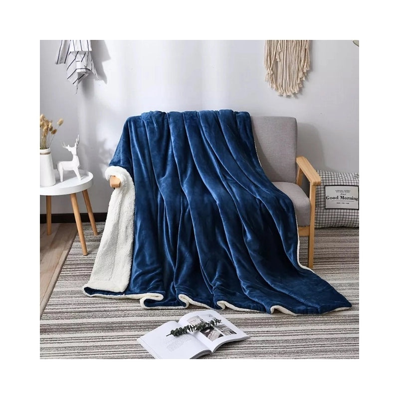Cozy Retro Polyester Throw Blanket in Solid Color|Home Decor & Bedding