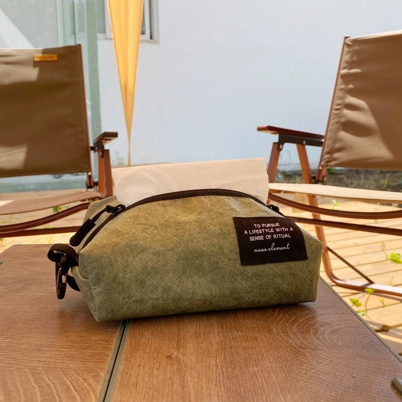 Portable DuPont Paper Tissue Box Storage Bag for Outdoor Camping Car Hanging | Outdoor Gear