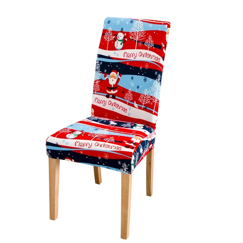 Christmas Elegant Minimalist Santa Snowflake Polyester Chair Cover for Couch Sofa Decor|Home Decor & Furniture Accessories