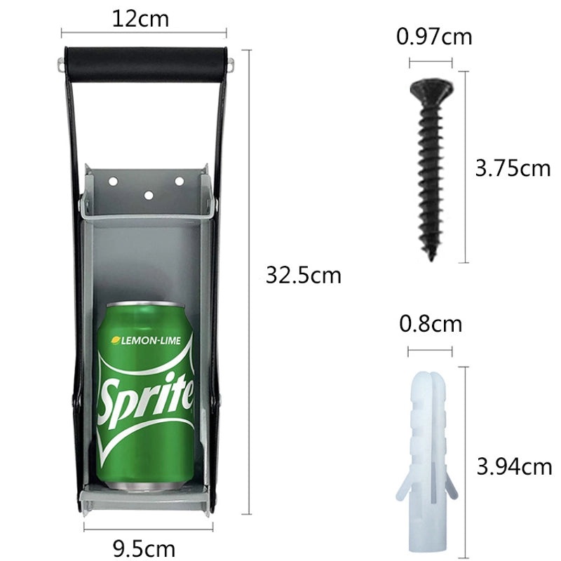 16 Oz Wall-mounted Can Crusher Hand Press Pop Can Opener Bottle Flattener | Kitchen Tools & Gadgets