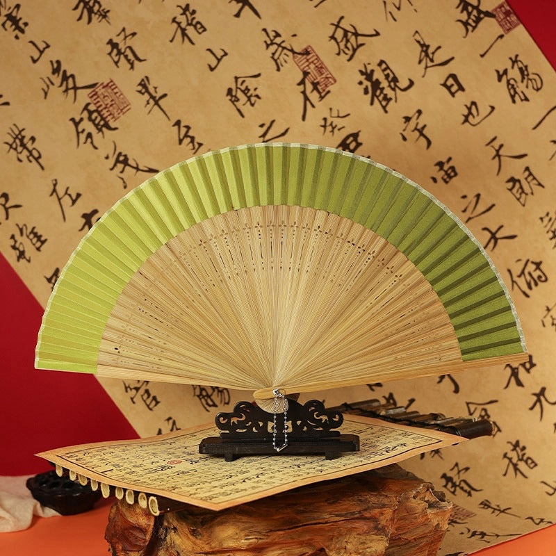 Chinoiserie Raw Silk Solid Color Fans for Heating & Decoration|Home & Living Fans & Cooling Accessories