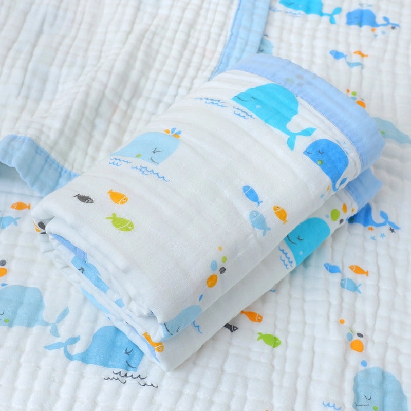 Newborn Baby Soft Cotton Bath Towel Absorbent Gauze Wrap Summer Lightweight Quilt|Baby Bath & Towels
