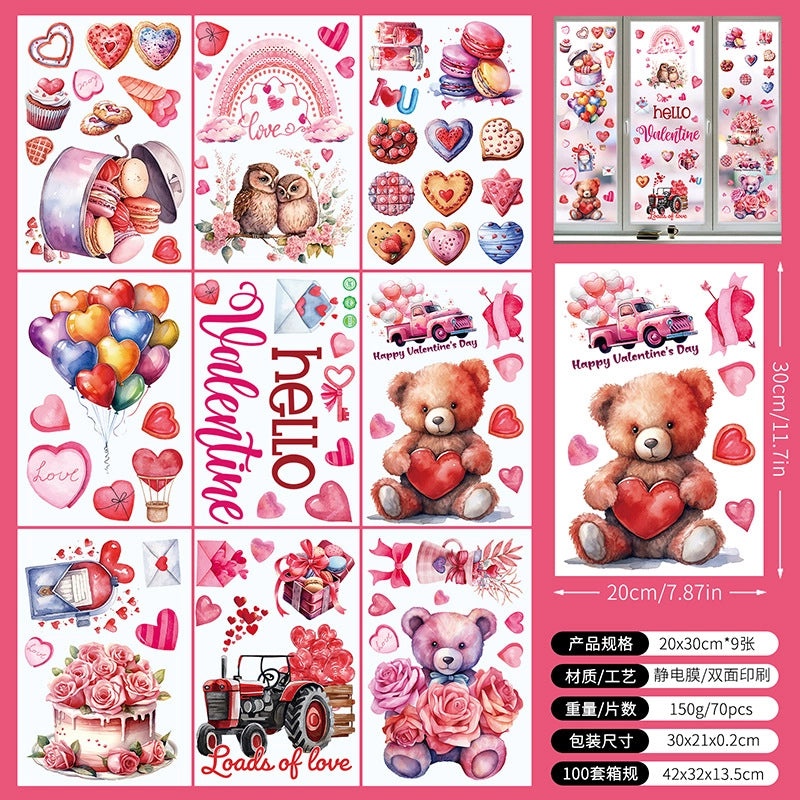 Valentine's Day Heart Shaped PVC Wall Decor for Casual Home|Home Decor