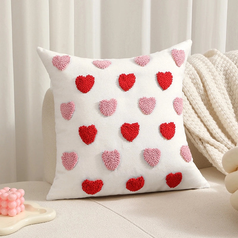 Elegant Heart Shape Minimalist Throw Pillow Case for Valentine's Day | Home Decor Pillows