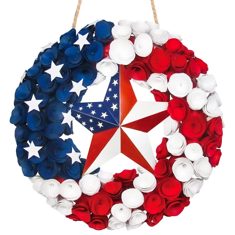 Japanese US Independence Day Wooden Five-pointed Star Bald Eagle Door Pendant | Home Decor