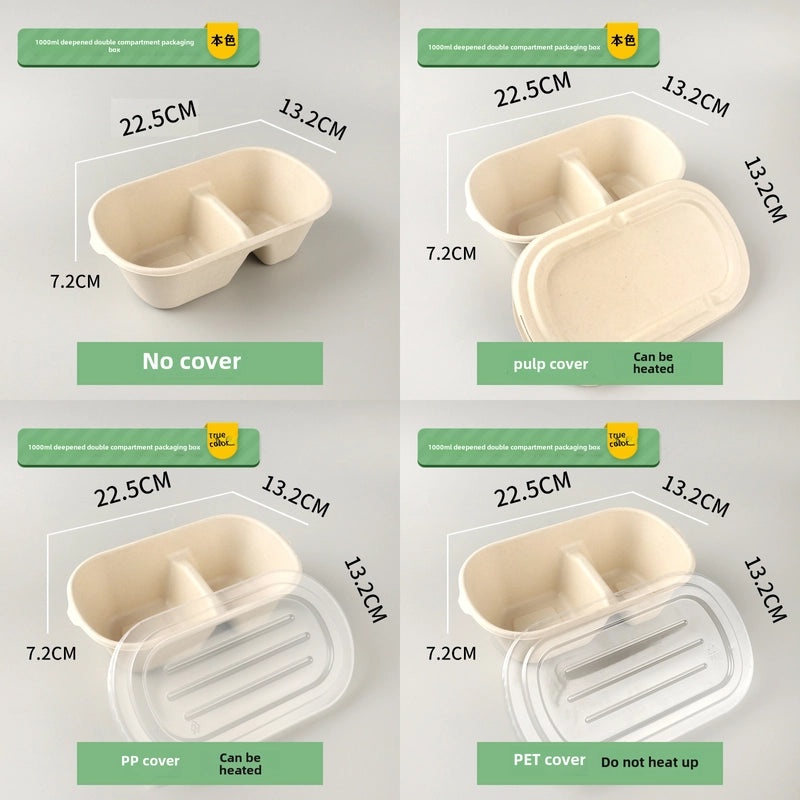 Eco-friendly Disposable Pulp Lunch Box for Takeout | Food Containers & Packaging