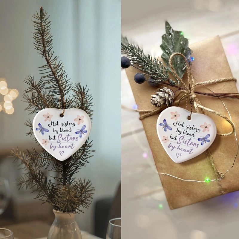 Heart-Shaped Friendship Pendant English Gratitude Gift for Sisters and Friends | Jewelry & Accessories