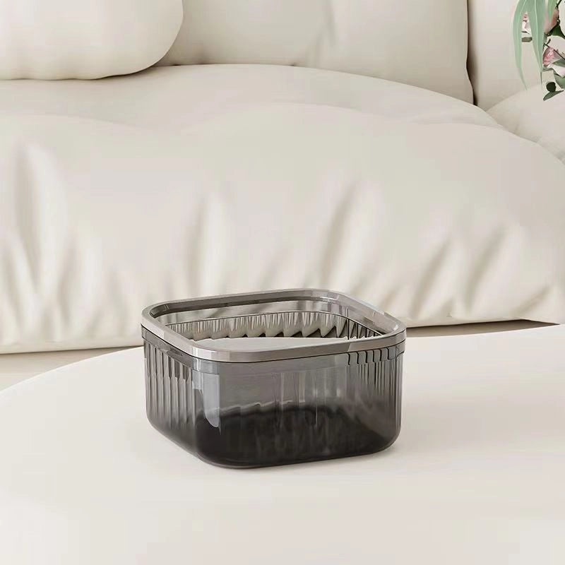 Push-Open Mini Desktop Trash Can Transparent Small Table Paper Bin for Bedroom Office Home Use|Home & Living>Storage & Organization>Trash Bins