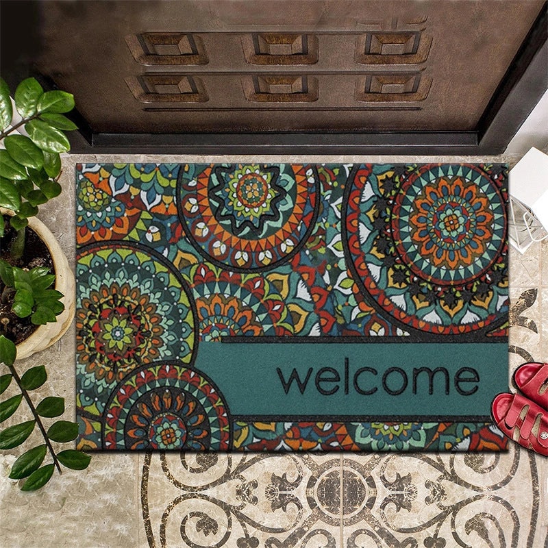 Retro Floral Animal Print Polyester Bath Rug for Bathroom | Home Decor & Bath Accessories