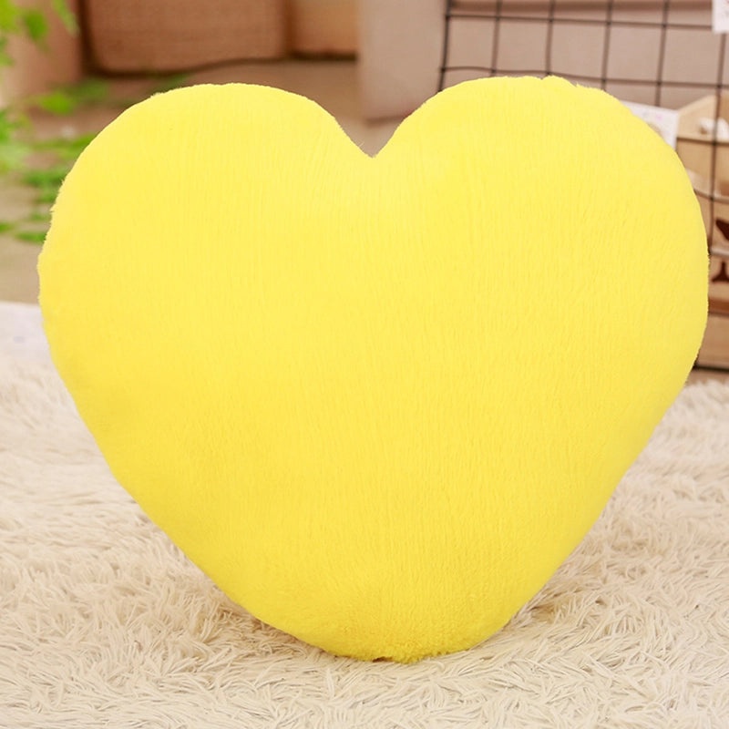 Heart-shaped Plush Rabbit Fur Pillow Soft Sofa Waist Cushion Car Seat Cushion|Home Decor Cushions
