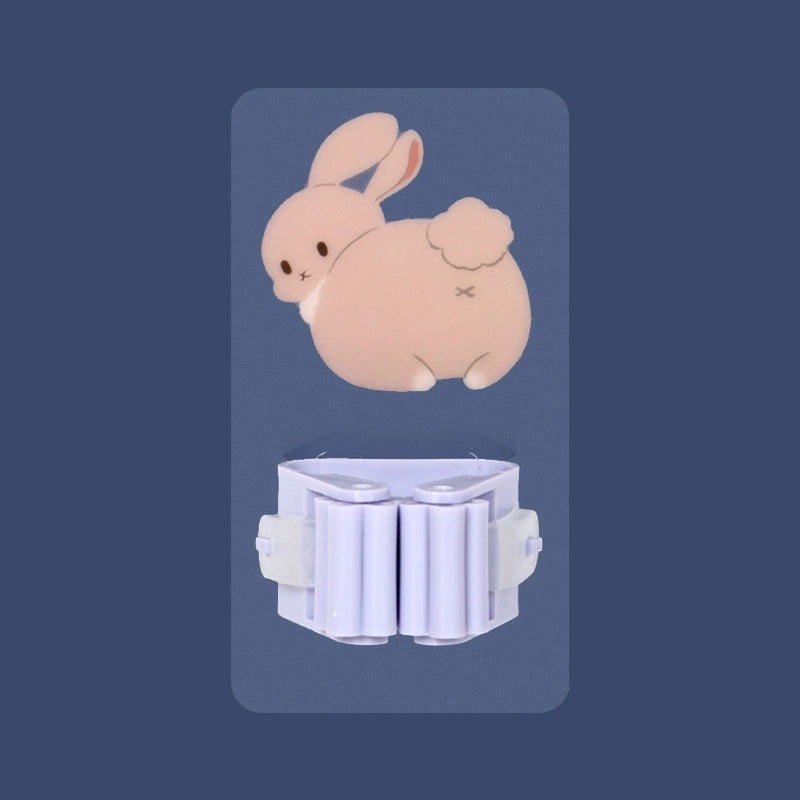 Minimalist Animal Design Solid Color PVC Mop Holder | Home Storage & Organization