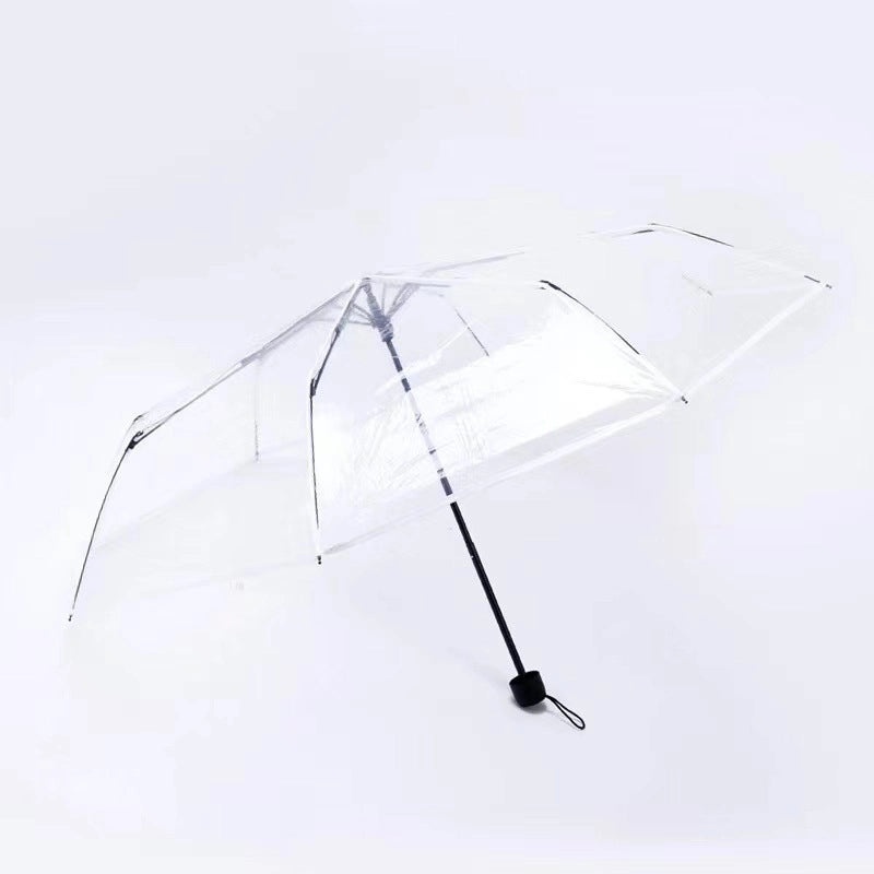 Cute Transparent Cartoon Umbrella Thickened Clear Student Rain Gear for Outdoor Photoshoot | Umbrellas & Rain Gear