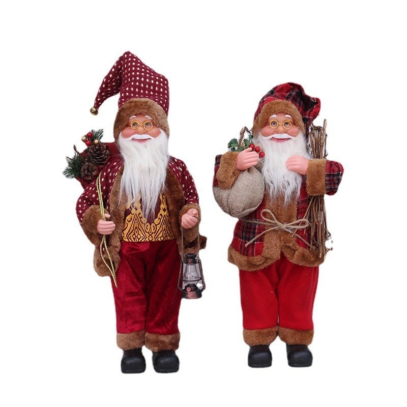 Christmas 18 Inch Santa Claus Doll Standing or Sitting Christmas Decoration Gift Ornaments|Holiday Decorations