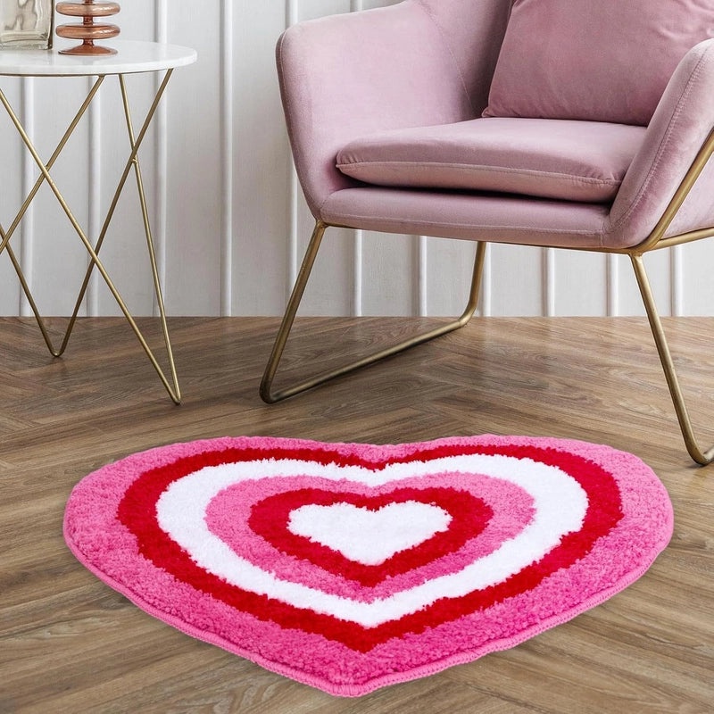 Valentine's Day Casual Elegant Heart Letter Shaped Polyester Bath Mat Rug|Home Decor & Bath Accessories