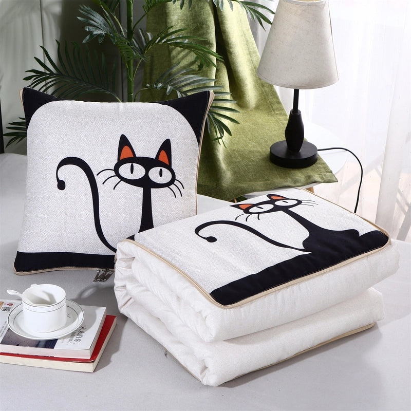 Custom Logo Pillow Quilt Dual-use Car Cushion & Sleeping Blanket Four-season Thin Blanket Gift Printing|汽车配件