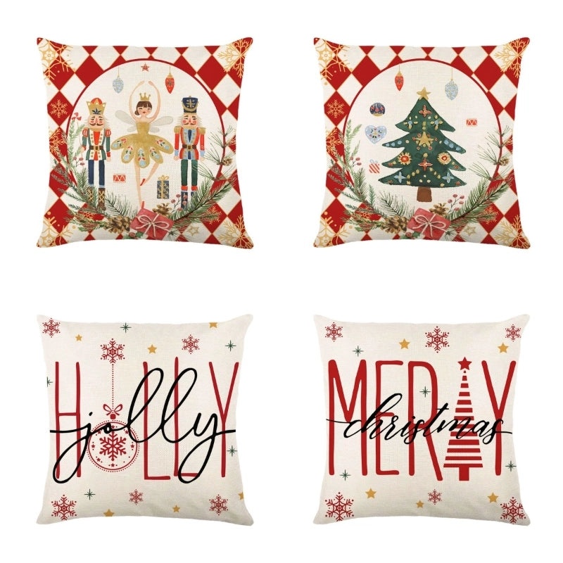 Holiday Themed Cartoon Polyester Pillow Covers|Home Decor & Bedding