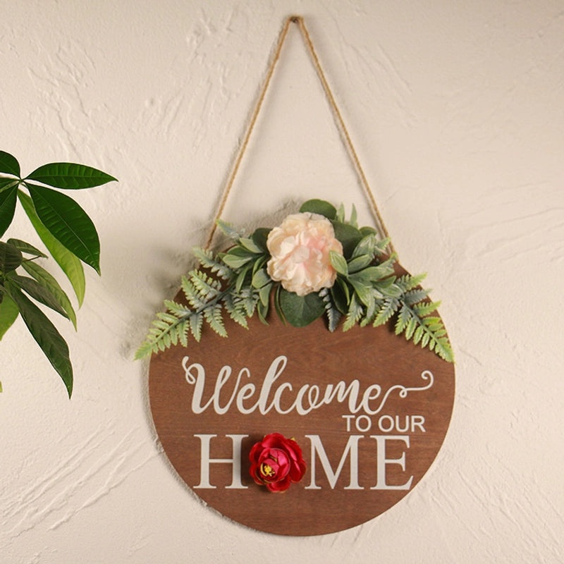 Wooden Welcome Sign Hanging Door Ornament for Easter and Christmas Home Decor | Home Decor
