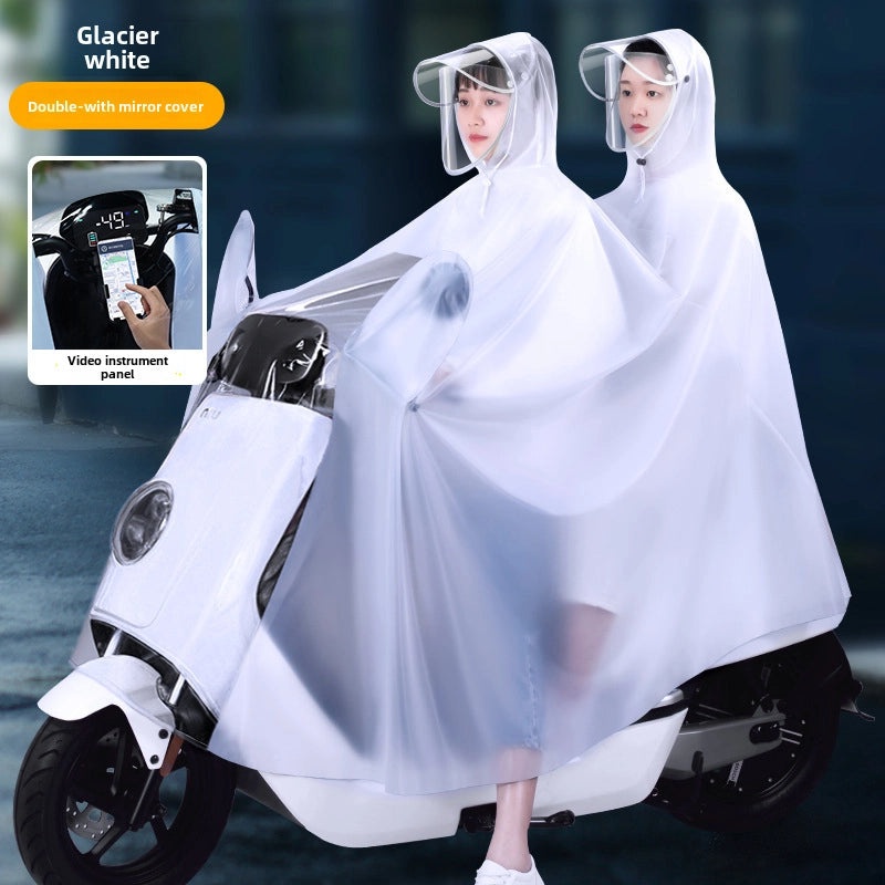 Electric Motorcycle Raincoat Thickened Adult Full-Body Non-Disposable Long Poncho for Outdoor Use|Motorcycle Rain Gear