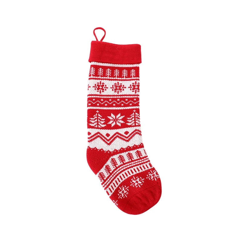 Cute Cartoon Wool Knit Christmas Socks Decoration | Home Decor & Festive Accessories