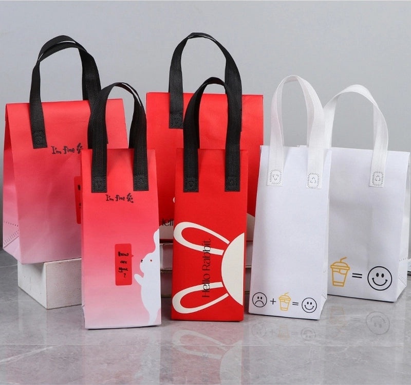 Minimalist Modern Letter Cake Design Thermal Nonwoven Tote Bag|Fashion Accessories Bags