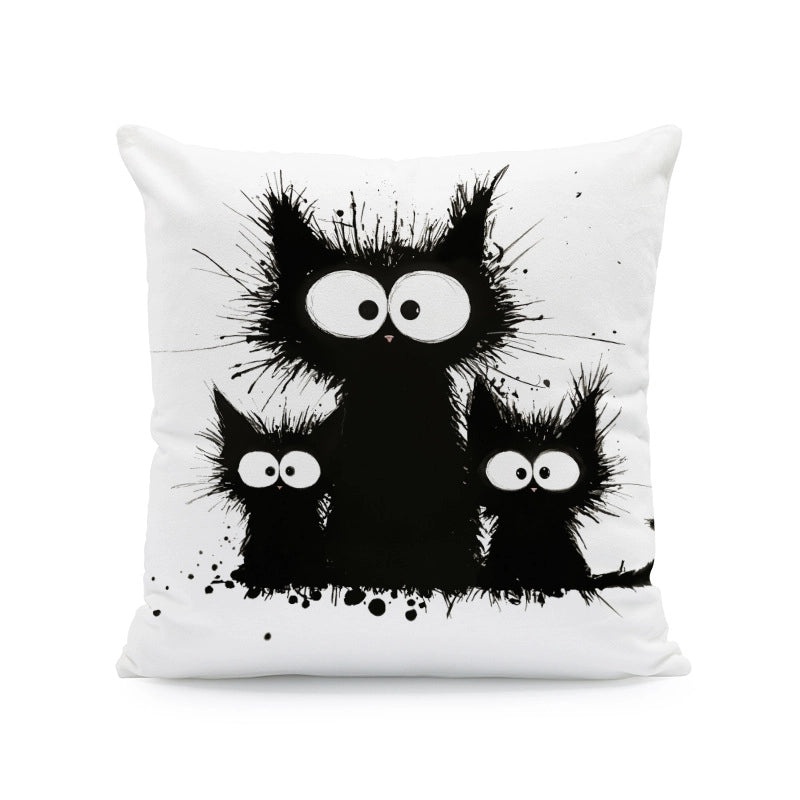 Adorable Cat Plush Pillow Covers for Couch and Sofa Decor|Home Decor Accessories