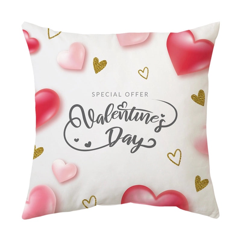 Valentine's Day Romantic Letter Landscape Plush Pillow Covers for Couch and Sofa Decor | Home Decor