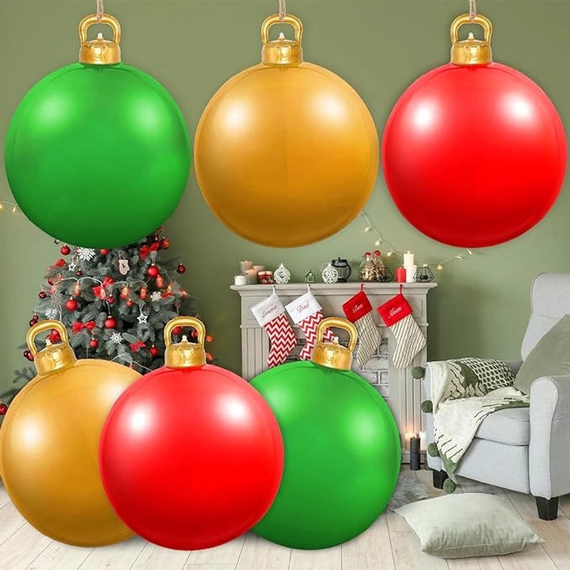 Christmas Inflatable Decorative Ball for Outdoor Holiday Decor | Outdoor Holiday Decorations