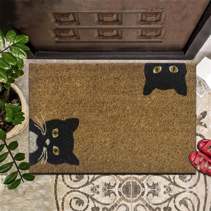 Retro Floral Animal Print Polyester Bath Rug for Bathroom | Home Decor & Bath Accessories