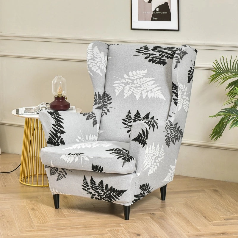 Elastic Four Seasons Tiger Print Wingback Chair and Sofa Cover All-Inclusive American Style|Home Decor & Furniture