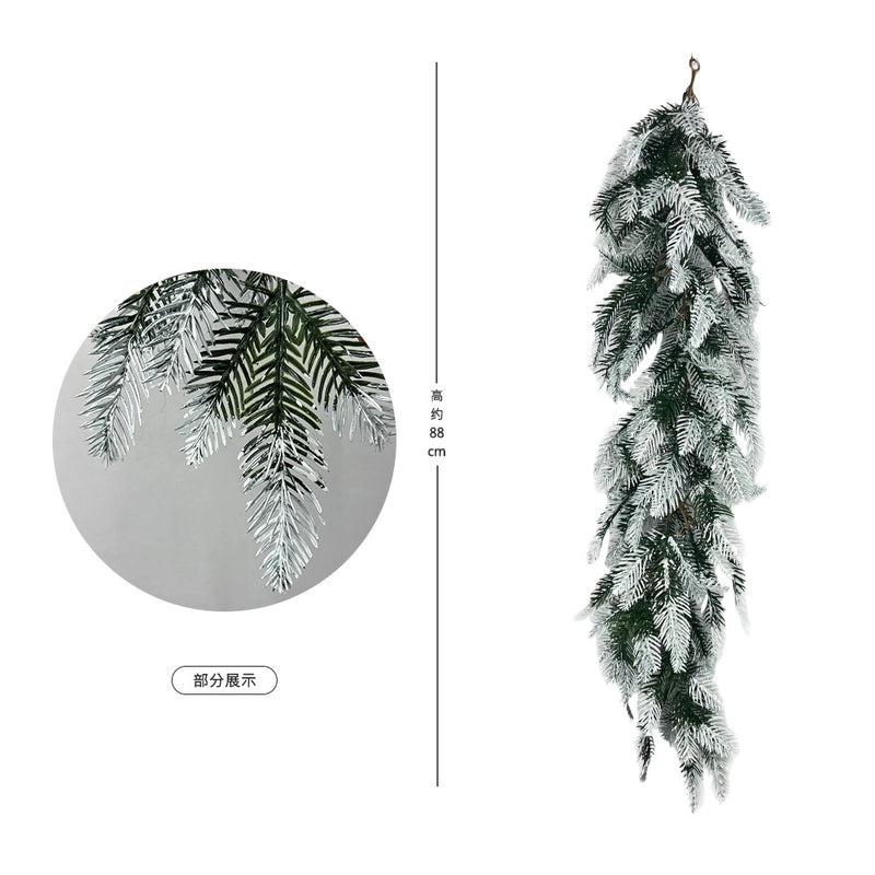 Christmas Snowflake Pine Cone Rattan Garland Hanging Door and Wall Decoration | Christmas Home Decor