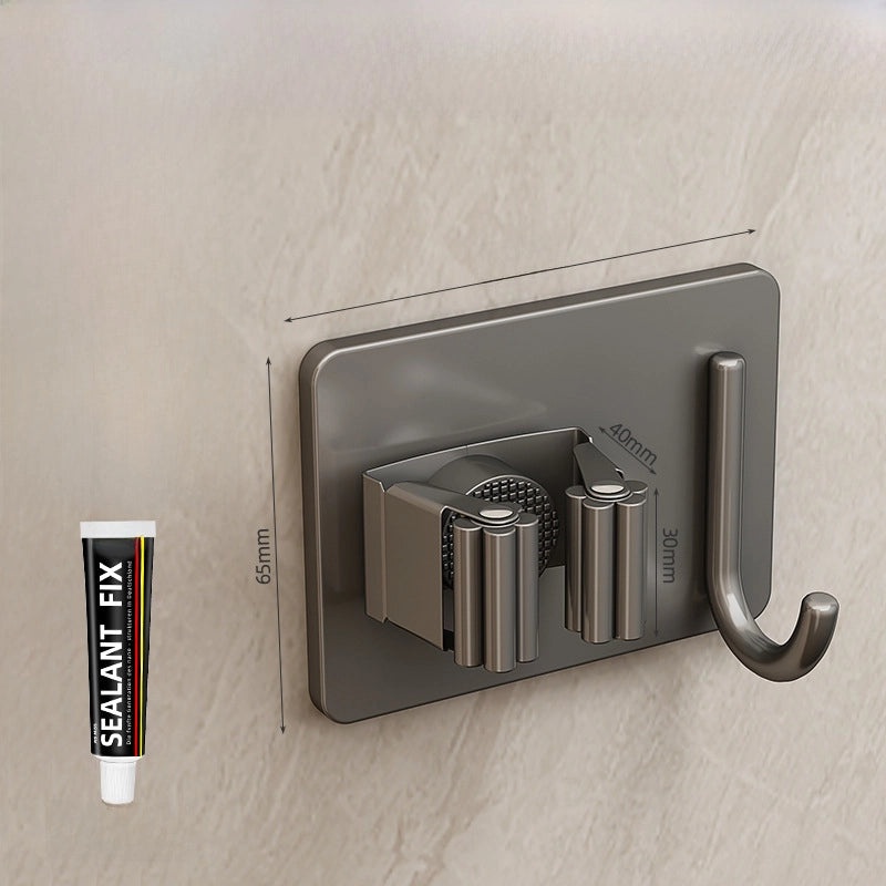 Punch-free Wall Mop Hook Strong Adhesive Broom Hanger Organizer|Home Storage & Organization